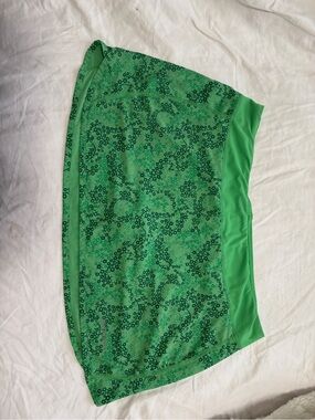 Patagonia Green Printed Swim Skirt with Dark Green Pattern